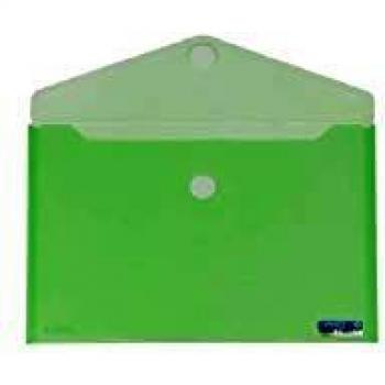 Office Box 90136 - Sobre plastico A4+ com cierre de velcro, color translucido verde