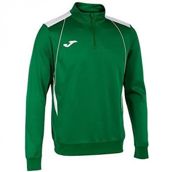 Sudadera de fútbol Joma Championship VII verde blanco para hombre y niño con media cremallera