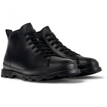Camper Brutus - Men's Black Suede Ankle Boots with Laces, Size 44