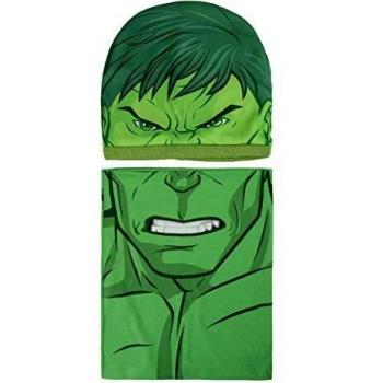 Cerdá Conjunto 2 Piezas Avengers Hulk, Set de Bufanda, Gorro y Guantes para Niños,