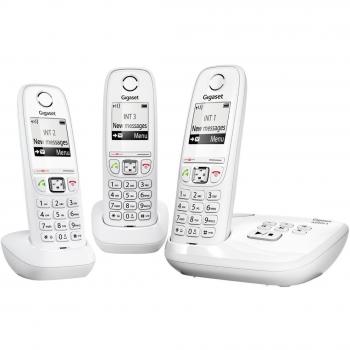Teléfono Inalámbrico DECT Gigaset AS405A Trio con Contestador Automático Blanco