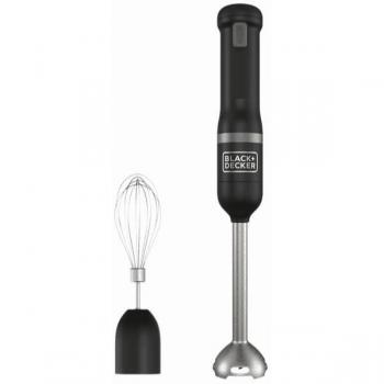 Batidora de mano inalámbrica Black & Decker BCKM1012KB-QW 7.2V con 5 niveles de potencia y accesorios, color negro