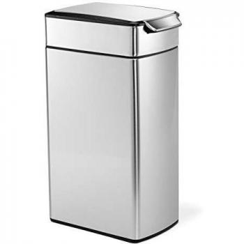 Simplehuman 40L Slim Touch Bar Trash Can - Brushed Stainless Steel