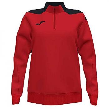Sudadera mujer Joma Championship VI rojo negro, características: diseño deportivo, material transpirable, ajuste cómodo, talla XS