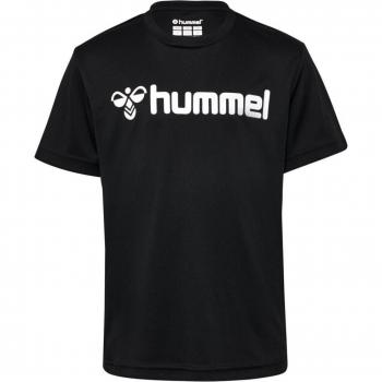Camiseta Infantil Unisex Hummel Logo Negra