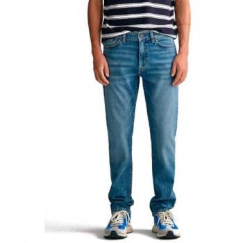Jeans Slim Fit Gant Azul Sostenible para Hombre 36/L32