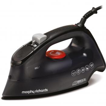 Plancha de Vapor Morphy Richards Breeze 2400W con Cierre Automático y Suela de Cerámica Negra