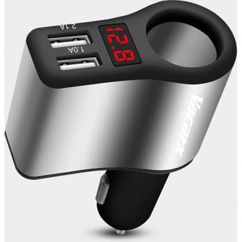Cargador USB Doble de Coche Vacarx con Monitoreo Inteligente de Voltaje y Puerto Único