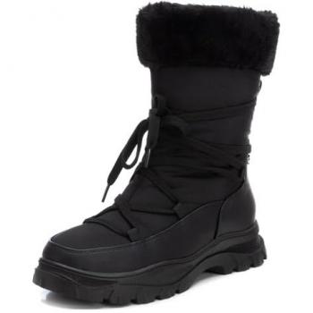 Botín de Mujer XTI 143502 Negro con Cremallera Lateral y Pelo Interior, Talla 38