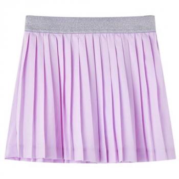 Falda Plisada Infantil Color Lila 104 con Cinturilla Elástica Ancha