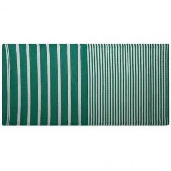 Alfombra de exterior verde sintético 90 x 180 cm patrón geométrico a rayas ecológica moderna Haldia