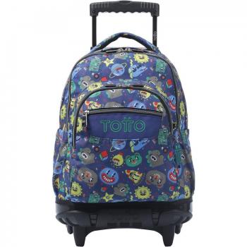 Mochila Escolar con Ruedas Azul Tello - Ideal para transportar tus libros y materiales escolares de forma cómoda y segura