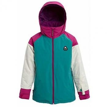 Burton Hart Chaqueta De Snowboard, Niñas, Green-Blue Slate Multi, XL