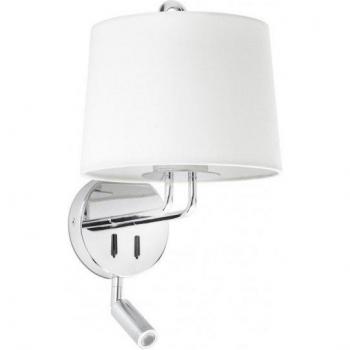 Aplique de pared con luz lectura Montreal Cromo 1 bombilla 39cm