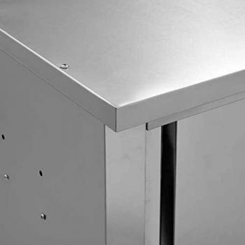 vidaXL Kitchen Wall Cabinet with Sliding Doors 90x40x50 cm Stainless Steel