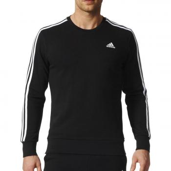 adidas Ess 3S Crew Ft Sudadera, Hombre, Negro