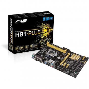 Placa Base Asus H81-PLUS con Socket 1150, Intel H81, DDR3, S-ATA 600, ATX y USB 2.0 Integrado