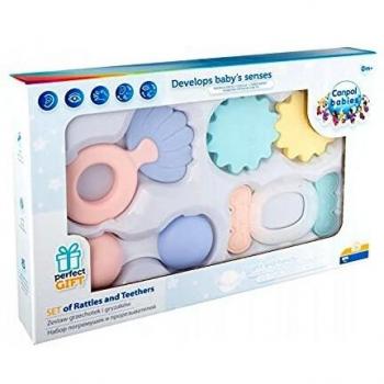 Pack regalo de sonajeros y mordedores Pastel Canpol babies