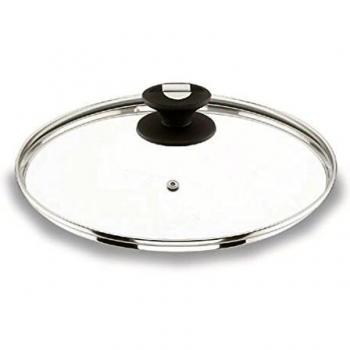 Lacor 71918, Tapa De Cristal con Desvaporizador, Bianco