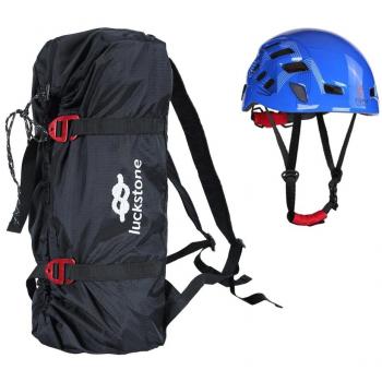 Gazechimp Bolsa Mochila Plegable para Cuerdas de Escalada + Casco Protector de Seguridad - Azul