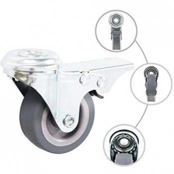 vidaXL Ruedas giratorias con agujero pasador 4 unidades 50 mm