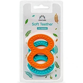 Marca Amazon - Mama Bear Mordedor suave, 2 unidades