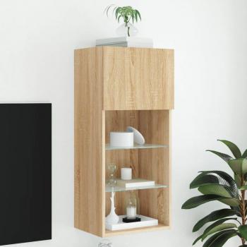 Mueble de TV con LED Sonoma Oak Lights 40,5x30x90 cm
