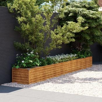 Corten Steel Garden Raised Bed 386x50x36 cm
