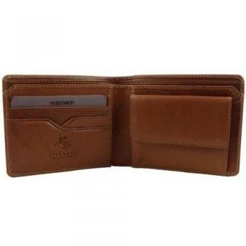 Cartera para hombre italiano Vicenza en marrón claro de Visconti en estuche de regalo