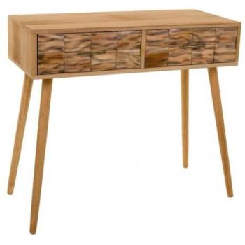 Recibidor de Madera con 2 Cajones Alexandra House Living Natural Madera de Paulonia 43 x 79 x 87 cm