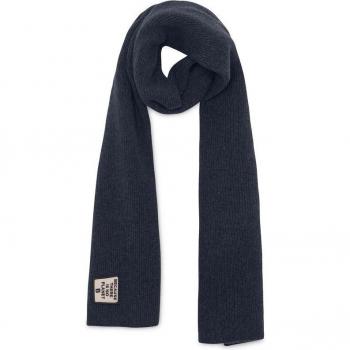 Bufanda unisex Ecoalf de lana azul reciclada con diseño Patchalf