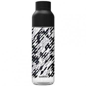 Quokka Ice - Camo 840 ML| Botella de Agua Reutilizable de Tritan - Libre de BPA | Amplia Apertura para Rellenar y con tapón antigoteo
