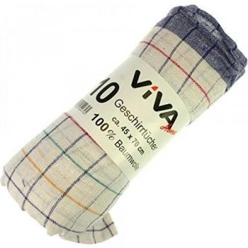 Viva Home 10 Stk paños 45 x 70 cm, 100% algodón), diseño de cuadros