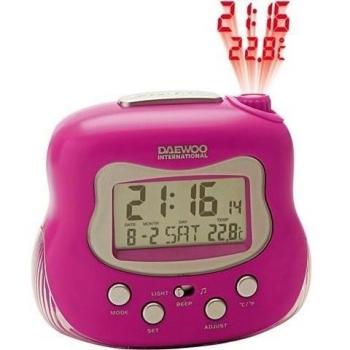 Daewoo  - Reloj despertador digital  dcp-225pk rosa