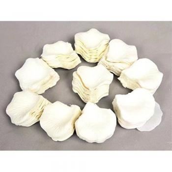 1000Uds. Pétalos de Rosa en Seda Blanco para Decoración Bodas Fiestas Confeti