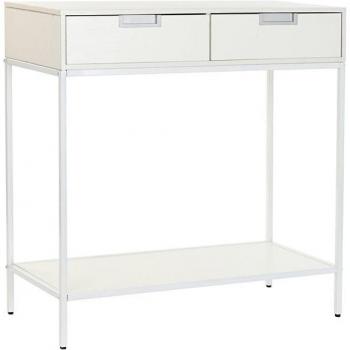 Consola metal mdf 80 x 35 x 81 blanco