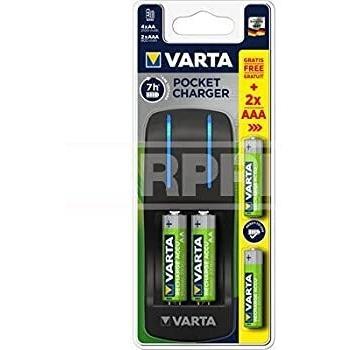 VARTA Pocket Charger - Cargador de pilas AA y AAA