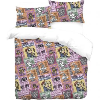 Funda nórdica Kukuxumusu Kiosko Girls - Ropa de cama 100% algodón fabricada en España