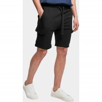 Urban Classics Men's Organic Cargo Sweat Shorts - Black