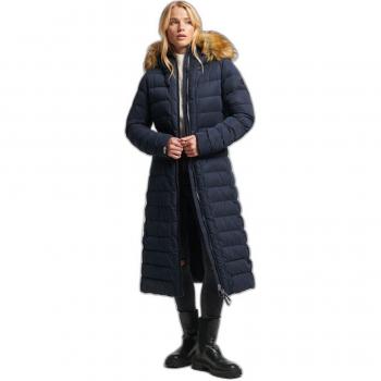 Superdry Women's New Arctic Long Puffer Jacket - Navy