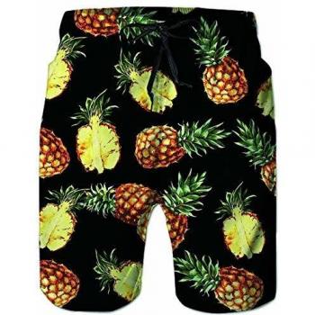 RAISEVERN Hawai Aloha Pantalones Cortos de Colores de Playa Pantalones Hombres de la Marina piña