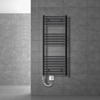 Radiador Eléctrico Curvado Sahara 500x1200 mm Antracita con Conexión Lateral y Termostato Digital 900W para Baño