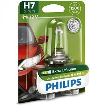 Philips 12972LLECOB1 LongLife EcoVision - Bombilla H7 para faros delanteros