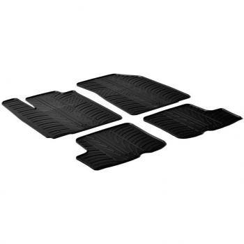 Rubber Car Mats-Set de alfombras de caucho T, perfil, 4 unidades