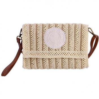 Bolso bandolera mujer Livia beige con imán