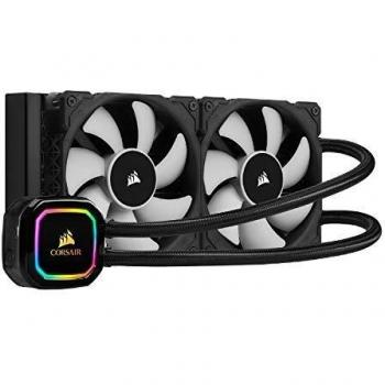 Corsair iCUE H100i RGB PRO XT Refrigerador Líquido para CPU, Radiador de 240 mm, Dos Ventiladores Corsair ML PWM de 120 mm, 400 - 2400 RPM, Cabezal de Bombeo RGB Dinámico y Multizona, Negro
