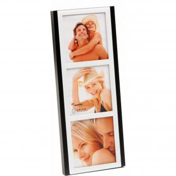 Walther Design TU319S JIVE galería marco del retrato para 3 fotos 9 x 9 cm, plata