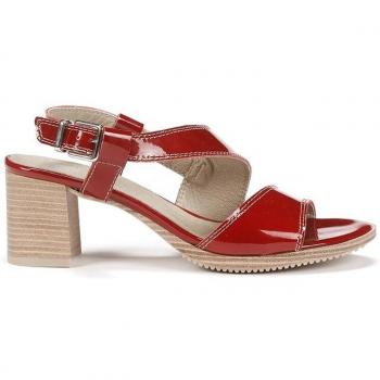 Dorking - Sandalias de tacón de mujer en color rojo de piel charol D8780-KF