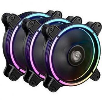 Enermax T.B. RGB AD Ventilador de 120x120mm, Pack de 3, Negro