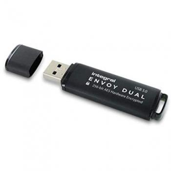 Integral memory INFD128GENVDL3, 0-197 USB 3.0 - Punto de 128 GB con 256 bit AES de cifrado Negro